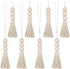 Garneck Wood Bead Garland,Farmhouse Tassels Beads, Rustic Country Decor Prayer Beads for Home Door Knob Christmas Decoration (1 Pack) (1pack) (8pa...