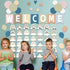 67 Pieces Simply Boho Welcome Classroom Bulletin Board Set Rainbow Bulletin Board Classroom Decoration Balloon Paper Fans Cutouts for Primary Scho...