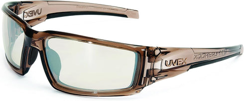 Honeywell Uvex Ademco Hypershock Safety Glasses, Brown Frame with SCT-Reflect 50 Lens & Anti-Scratch Hardcoat (S2963)...