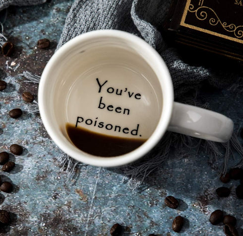 FLY SPRAY Funny Coffee Mug YOU'VE BEEN POISONED Novelty Creativity Drink Cups Unique Joke Great Gag Gift Idea For Men Women - 12 OZ Ceramic Tea Cu...