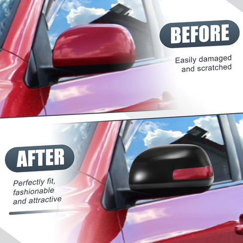 X AUTOHAUX Car Rear View Left Driver Side Mirror Cover Cap Replacement Black for Toyota RAV4 2009-2013 Fits W/Turn Signal Models Mirror Guard Cove...