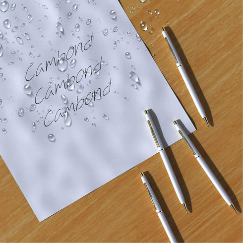 Cambond Ballpoint Pens White Pens - Black Ink Bulk Pens 1.0 mm Medium Point Retractable Metal Pen Comfortable Writing for Men Women Police Uniform...