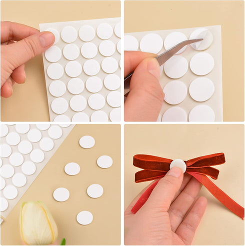 WANDIC 824 Pcs Sided Adhesive Foam Dots, 10 Sheets 3 Sizes Dual-Adhesive Foam dots Round 3D Pop Foam Dots Adhesive Mount for Scrapbooking Office C...