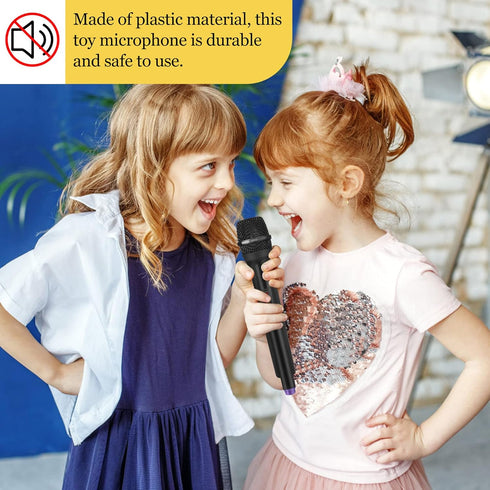 Ipetboom Simulated Microphone Toy, 1 Pc Fake Microphone Pretend Play Mic Microphone Karaoke Prop Fun Birthday Party Favors...