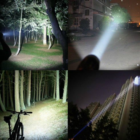 PeakPlus Rechargeable Tactical Flashlight LFX1000 (Rechargeable Battery and Charger Included) - High Lumens LED, Super Bright, Zoomable, 5 Modes, ...