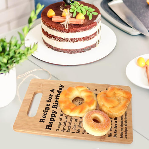 Birthday Gifts for Women Men, Happy Birthday Present, Birthday Gift Ideas Decoration, Recipe for A Happy Birthday Cutting Board Gift...