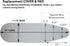 Household Essentials 2017 Stowaway Ironing Board Replacement Pad and Cover | 41" x 11.5" | Silver Silicone, Pack of 1...