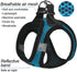 Dog Harness Step-in Breathable Puppy Cat Dog Vest Harnesses for Small Medium Dogs Blue...