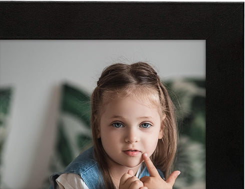 Frametory, 5x7 Black Picture Frame - Set of 2 - High Definition Real Glass - Horizontal and Vertical display for Wall and Table Mounting, Family, ...