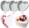 Mifoci 3 Pieces Heart Shaped Cake Pans Aluminum Cake Pans Heart Cake Mold for Baking DIY for Kitchen Wedding Party Valentine(Silver, 5.7 Inch)...