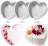 Mifoci 3 Pieces Heart Shaped Cake Pans Aluminum Cake Pans Heart Cake Mold for Baking DIY for Kitchen Wedding Party Valentine(Silver, 5.7 Inch)...