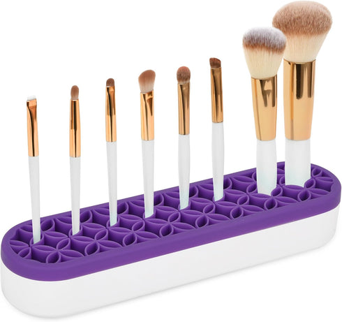 Silicone Makeup Brush Holder, Desktop Cosmetic Storage Box Organizer for Brush, Eyeliners, Cosmetic Tools, Pen, Pencil, Art Supplies, Painting Bru...