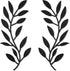 2 Pieces Metal Tree Leaf Wall Decor Vine Olive Branch Leaf Wall Art Wrought Iron Scroll Above The Bed, Living Room, Outdoor Decoration (Black)...