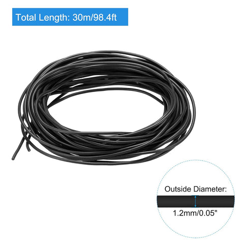 MECCANIXITY 28 Gauge Wire Silicone Wire 28AWG Electrical Wire Stranded Wire High Temperature Hookup Wire Tinned Copper Wire Black 30m/98.4ft for C...