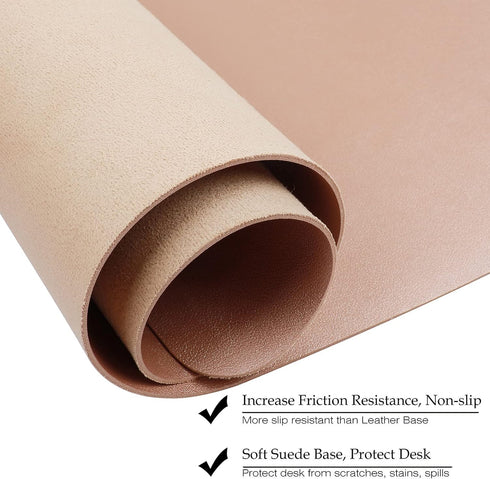 Leather Mouse Pad,Extended Desk Pad for Keyboard and Mouse Non-Slip Study Desk Writing Pad Desktop Protector for Home Office Accessories,30"x 14"(...