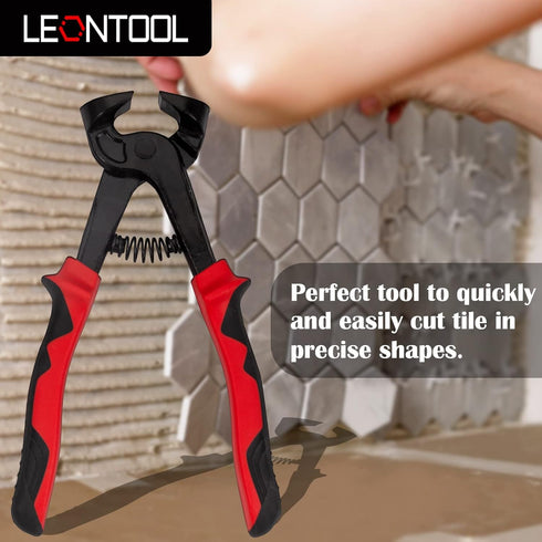 Ceramic Tile Nippers Mosaic Tools 7.5-Inch Tile Mosaic Trimmer Nipper Cutter Pliers Nipper Cutting Tool Mosaic Tile Cutter Tile Working Tool Heavy...