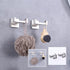 GERZWY Brushed Stainless Steel Coat/Robe Clothes Hook for Bath Kitchen Modern Hotel Style, Bathroom Double Towel Hook Wall Mounted 2 Pack...