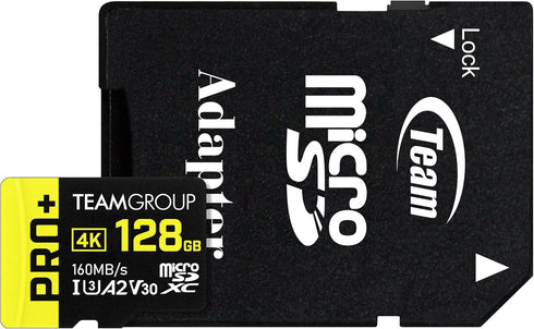 TEAMGROUP A2 Pro Plus Card 128GB Micro SDXC UHS-I U3 A2 V30, Read/Write up to 160/90 MB/s for Nintendo-Switch, Gaming Devices, Tablets, Smartphone...