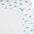 American Baby Company Fitted Crib Sheet 28" x 52", Soft Breathable Neutral 100% Cotton Jersey Sheet, Aqua Whales, for Boys and Girls, Fits Crib an...