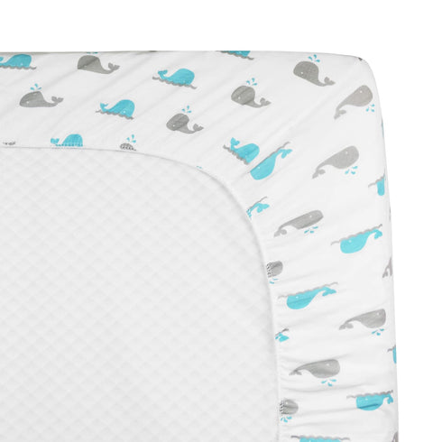 American Baby Company 100% Natural Cotton Fitted Pack and Play Sheet 39" x 27" - Soft & Breathable Pack N Play Sheet for Playpen, Playard & Mini C...