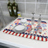 4th of July Drying Mat for Kitchen Counter 18 x 24 in - US Independence Day Patriotic Gnomes Microfiber Large Dish Drainer Mats Protector Pad for ...