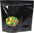 Double-Sided Matte/Glossy Color with Clear Round Window Stand-Up Pouch (100 Bags/Pack) (4" x 6.3", Glossy Black)...