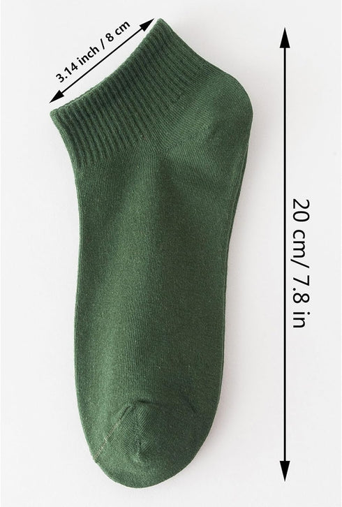 Solid Color Ankle Socks Colorful Low Cut Socks for Women, Lady, Girls, 5 Pack...