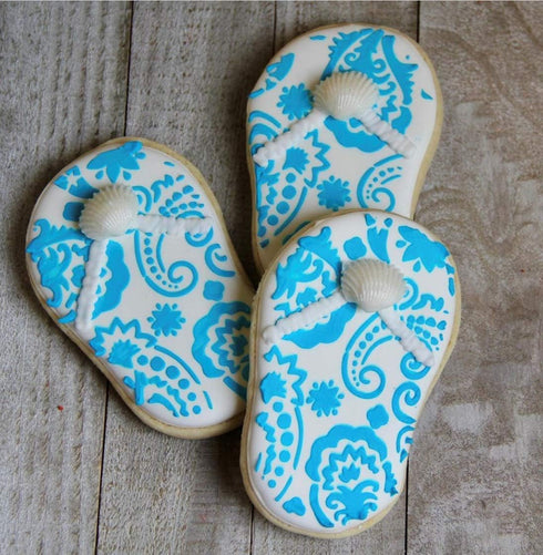 Flip Flop Summer Beach Cookie Cutter, 4.25" Made in USA by Ann Clark...