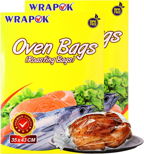 Oven Cooking Bags Medium Size Roasting Baking Bag for Meats Ham Ribs Poultry Seafood on Thanksgiving, 14 x 17 Inch - 10 Bags Total(Pack of 2)...