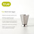 True Trio Multi-Unit Drink Measure, Shot Measuring Cup with Oz, Ml, and Tbsp Markings, Stainless Steel 2.5oz Set of 1...