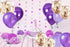 Purple Rose Gold Birthday Decorations for Women Purple Champagne Rose Gold Happy Birthday Balloons Rose Gold Confetti Balloons Girl Purple Birthda...