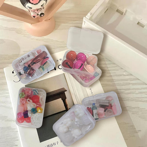 Bead Organizer Box, Small Clear Plastic Beads Storage Containers Box, Bead Organizers with Lid, Mini Storage Box Use for Diamond Art?DIY Crafts?Pi...