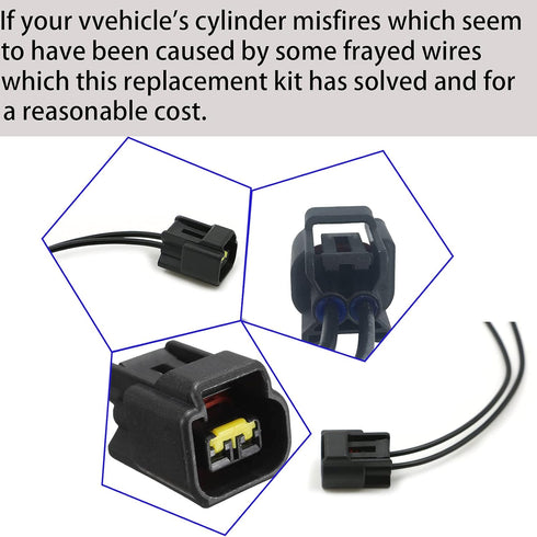 8 Pack Ford Ignition Coil Connector Plug Harness Compatible with Ford Ignition Coil Harness Ford 4.6L 5.4L 6.8L Mustang Cobra SVT F150 F250 E150 a...