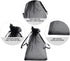 50 Pcs Per Pack 5x7 Gifts Wrap Bags Black, Organza Sheer Fabric, Drawstring Transparent Mesh Bags for Baby Shower Favor,Anniversary,Dried Lavender...
