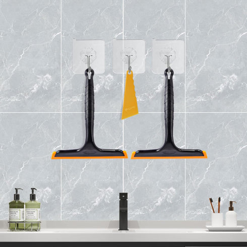 Shower Glass Door Squeegee, Silicone Squeegee with Anti-Break Handle for Bathroom Door, Tile, Glass Cleaning Tools and Window Film Installation. I...