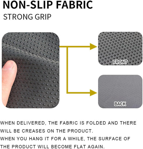 Antislip Vinyl Non Slip Fabric Rubber Non Skid Rubber Treated Fabric 58" Wide BTY (Black)...