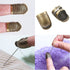 6 Pack Sewing Thimble Finger Protector, Adjustable Finger Metal Shield Protector Pin Needles Sewing Quilting Craft Accessories(2 Sizes)...
