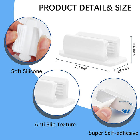 Silicone Pen Holder for Desk, 10Pcs Adhesive Pen Holder, Office Desk Organizers and Accessories, Multipurpose Marker Holder for Classroom Student ...