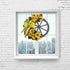 Sunflower Wagon Wheel Wreath for Front Door, Wooden Wheel Wreath with Sunflower and Bow, Spring Wheel Wreath, Wall Home Porch Farmhouse Decor Outd...
