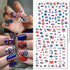 6Sheets Independence Day Nail Art Stickers 4th of July Nail Decals 3D Self Adhesive Nails Art Supplies Classics American Flag Eagle Heart Design S...