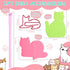 42 Pcs Stationery Set 6 Color Cute Sticky Notes 30 Pcs Paper Clips and 6 Pcs Cute Pen Lover Gifts Lovely Office Desk Accessories for Work School O...