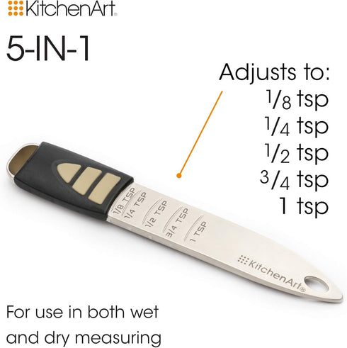 KitchenArt Pro Adjust-A-Teaspoon, Satin...