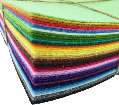 flic-flac 42pcs 12 x 12 inches (30cm*30cm) Felt Fabric Sheet Assorted Color Felt Pack DIY Craft Squares Nonwoven...