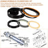 for Case 1543273C1/Case G109423/Case G105545 Hydraulic Cylinder Seal Kit (for Rod Size: 2'', Bore Size: 4'') for Case 450 455 550 580 650 680 780 ...
