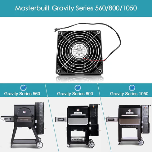Replacement Fan Kit Compatible with Masterbuilt Gravity Series 560/800/1050 Digital Charcoal Grill + Smoker, Replace Part Accessories 9904190040 f...
