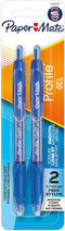 Paper Mate Gel Pen, Profile Retractable Pen, 0.7mm, Blue, 2 Count...