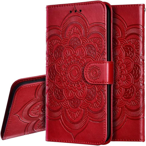 OOPKINS Samsung A02S Case PU Leather Mandala Embossed Design Phone Case Flip Notebook Wallet Card Slot Holder Magnetic Stand Cover for Samsung Gal...