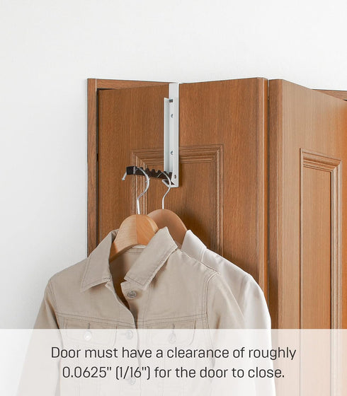 Yamazaki Alloy Steel Home 7162 Over The Door Hooks - Folding Hanging Coat Rack, Black...