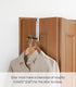 Yamazaki Alloy Steel Home 7162 Over The Door Hooks - Folding Hanging Coat Rack, Black...