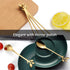 12 PCS Stainless Steel Gold Dessert Spoons, IFeico Coffee Spoons Set, 4.7 inch Ice Cream Leaf Spoon, Tea Demitasse Stirring Spoon for Family Parti...